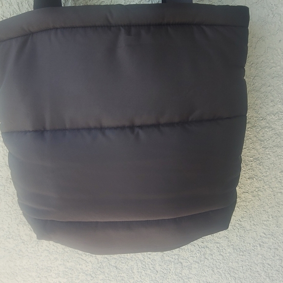 Victoria Secret Pink Black Puffer Tote Bag with Zip Closure - Picture 5 of 8